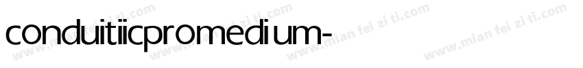 conduitiicpro medium字体转换